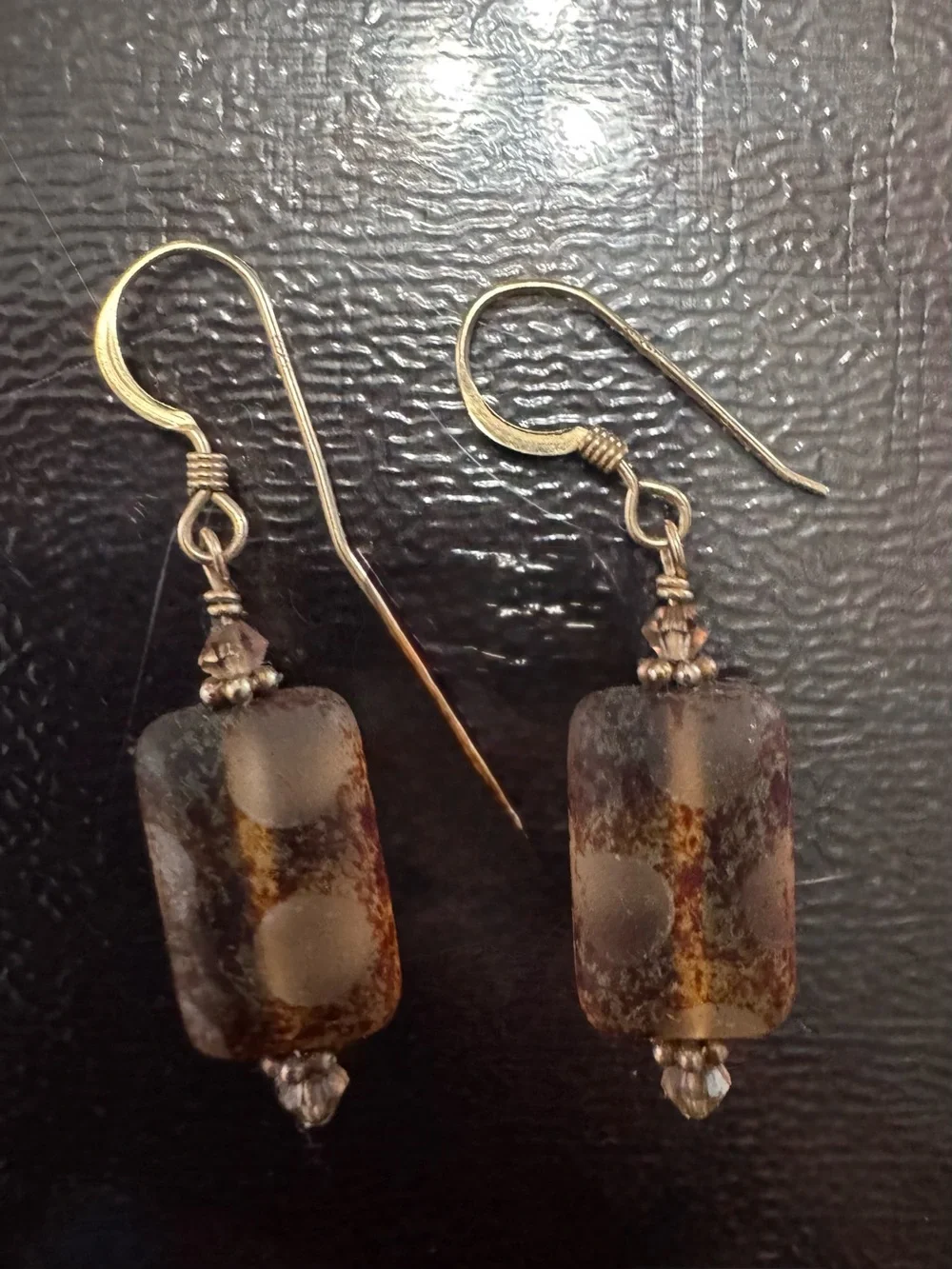 Rumours quartz wristwatch ( Working) And 14k Gold Filled Brown Beaded Earrings